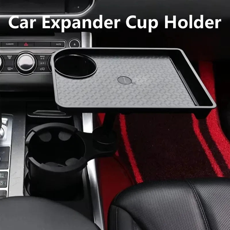360° Rotating Car Cup Holder Tray