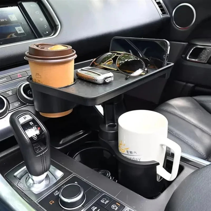 360° Rotating Car Cup Holder Tray