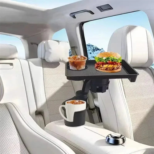 360° Rotating Car Cup Holder Tray