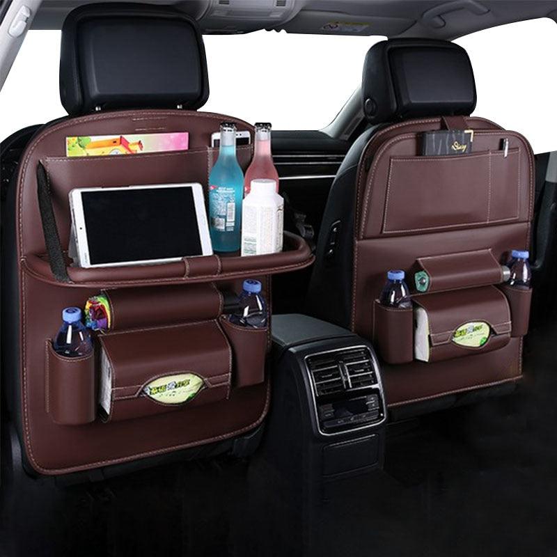 Car Seat Back Organizer with Fold-Down Tray