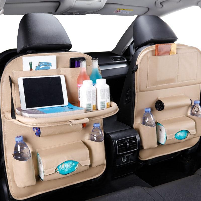 Car Seat Back Organizer with Fold-Down Tray